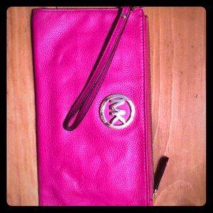Michael Kors Hot Pink Wristlet